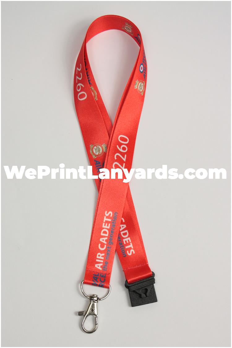 red security forces sequentially numbered custom printed lanyard
